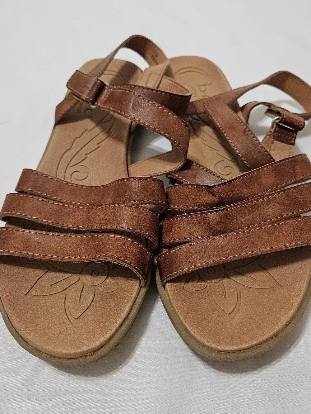 Born boc Women's Brown Sling Back Strappy Flat Sandals Size 11